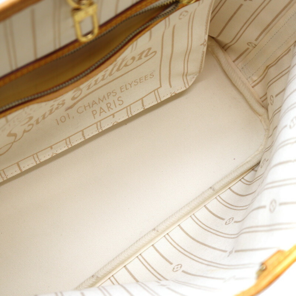 Louis Vuitton PM Damier Canvas White Bag Neverfull Tote - Picture 6 of 13
